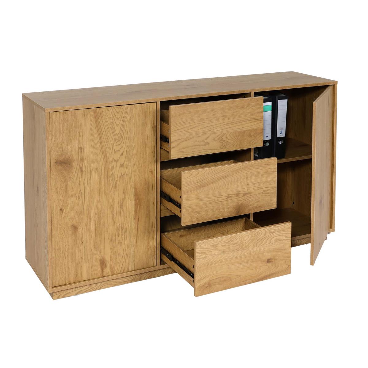 SIDEBOARD Eiche Dekor - Eichefarben, Holz (160/86/40cm) - MCW