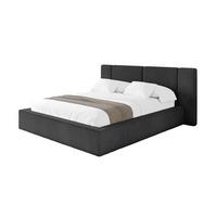 POLSTERBETT mit Bettkasten und Lattenrost, Boxbett ohne Matratze - RIVO 120x200 Schwarz - Schwarz, Holzwerkstoff/Textil (120/200cm) - ALTDECOR