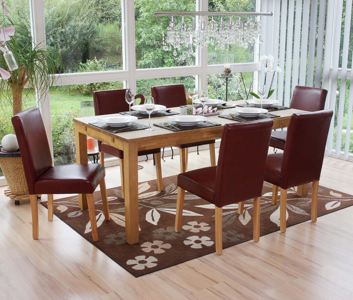 ESSZIMMERSTUHL Bordeaux 6er-Set - Rotbraun/Bordeaux, Textil (43/90/56cm) - MCW