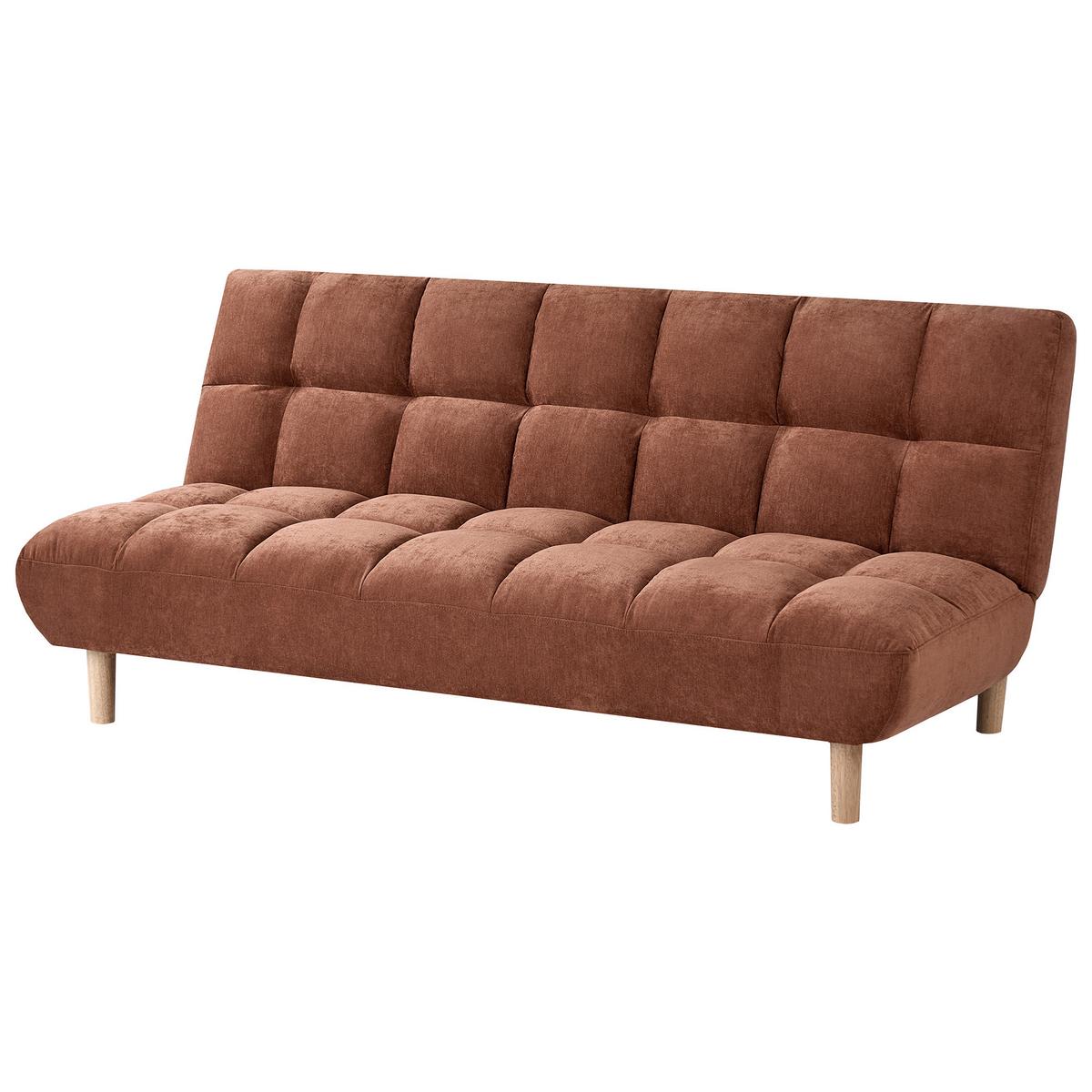 SCHLAFSOFA 2-Sitzer Stoff Goldbraun Risor - Goldfarben/Braun, Textil (190/83/90cm) - Beliani