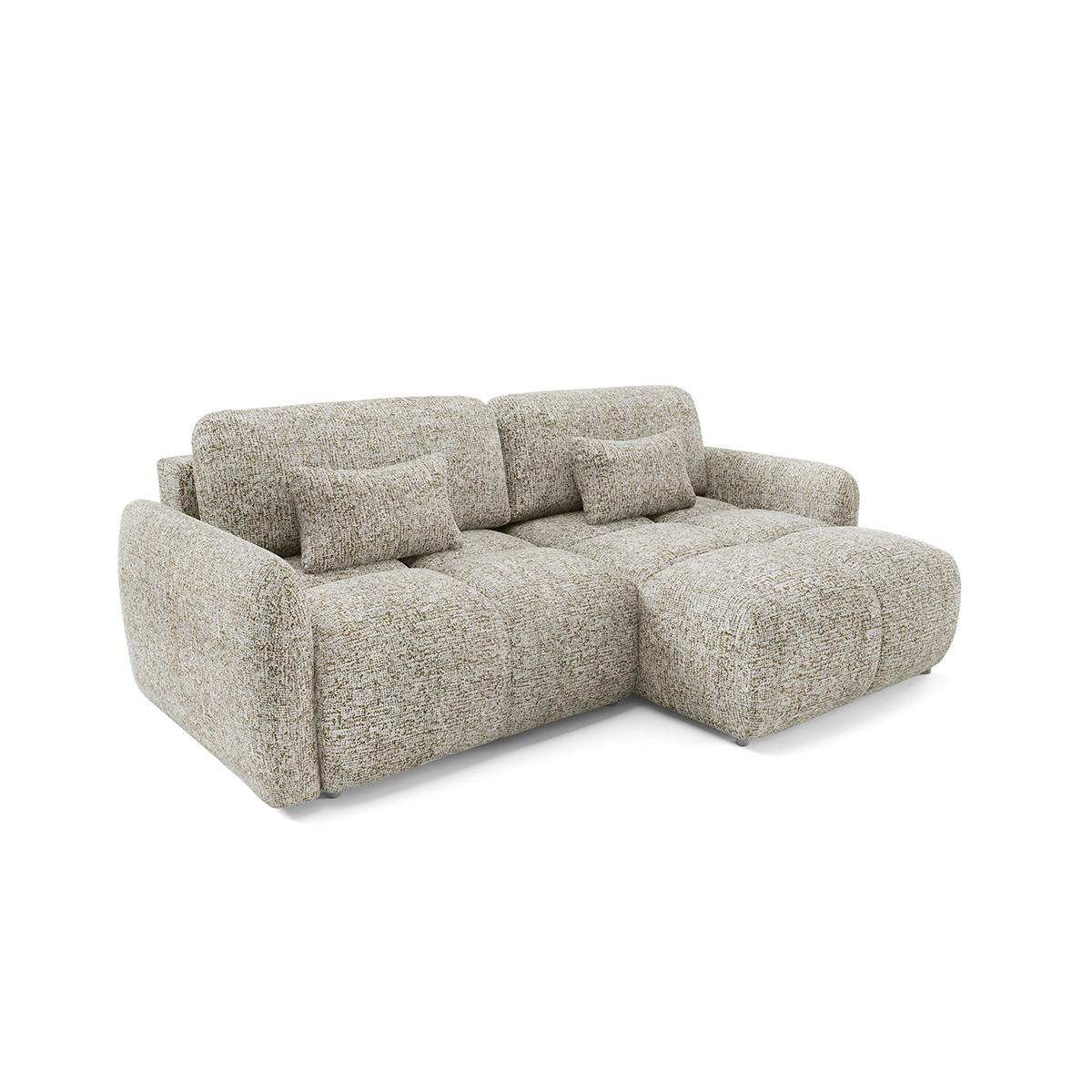 ECKSOFA Grau meliert - Grau, Holz (240/165cm) - Petits-meubles