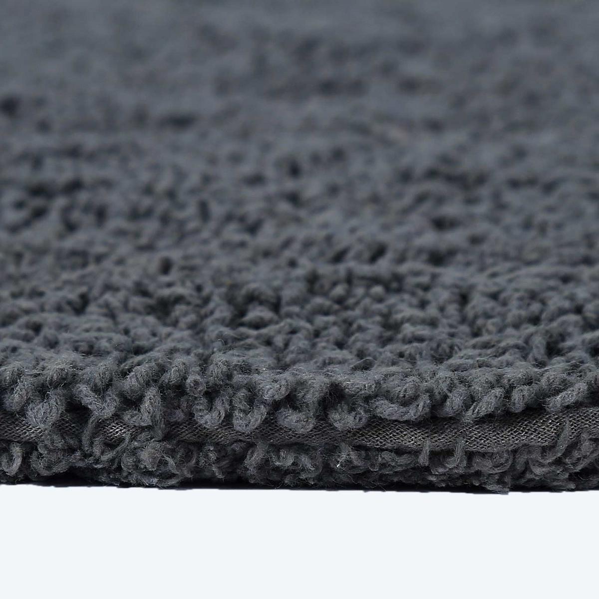 BADEMATTE 40/100 cm, 100% Baumwolle, wendbar - Grau, Textil (40/100cm) - Homescapes