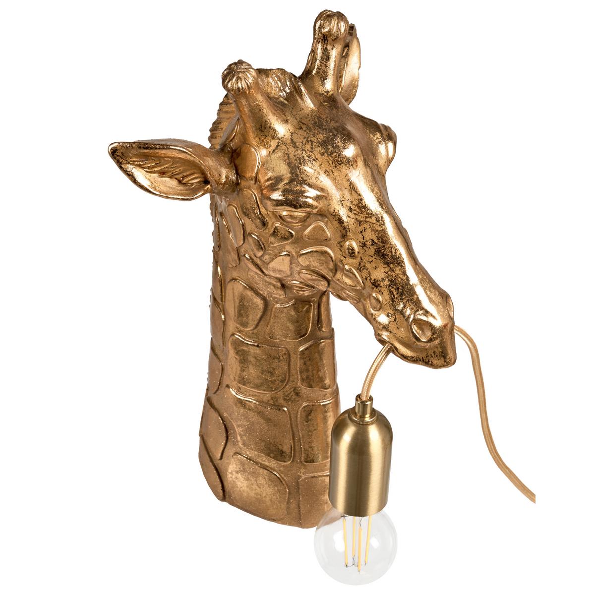 TISCHLAMPE Giraffe Gold Malaika - Messingfarben/Goldfarben, Kunststoff (23/16/40cm) - Beliani