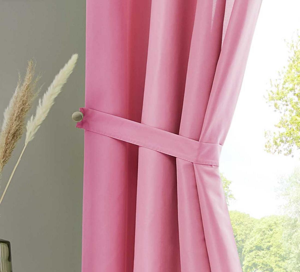 VORHANG BERLIN HxB 175x140cm Pink - Pink, Textil (140/175cm) - Gardinenbox