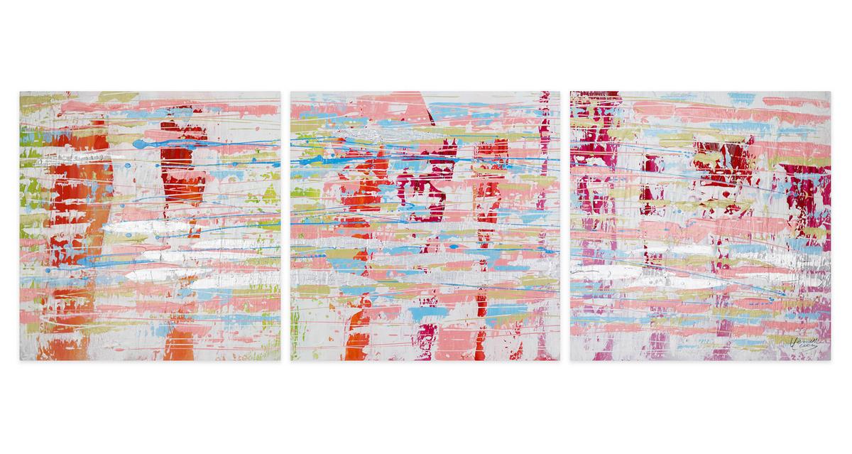 LEINWANDBILD 3-TEILIG Bunt 150/50 cm - Multicolor, Textil (150/50cm) - KUNSTLOFT