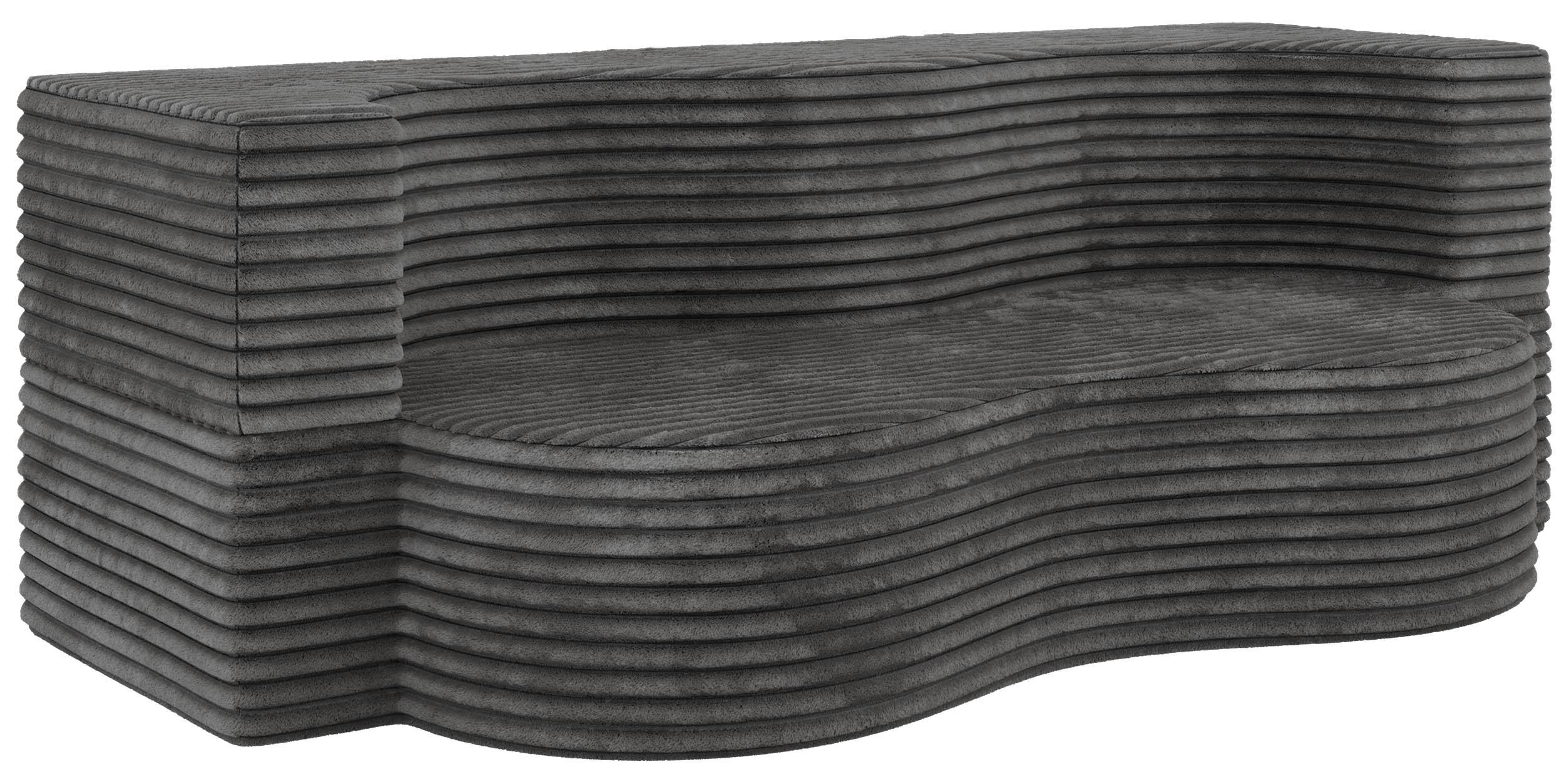 2-SITZER SOFA SANOA - Grau Cord - Grau, Textil (200/68/100cm) - MKS