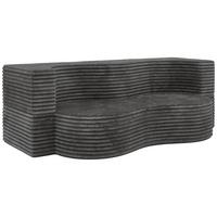 2-SITZER SOFA SANOA - Grau Cord - Grau, Textil (200/68/100cm) - MKS
