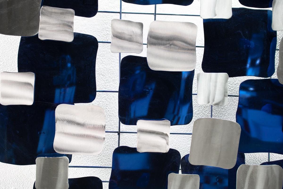 WANDDEKO Blau 117/65 cm - Blau/Weiß, Metall (4/65/6cm) - KUNSTLOFT