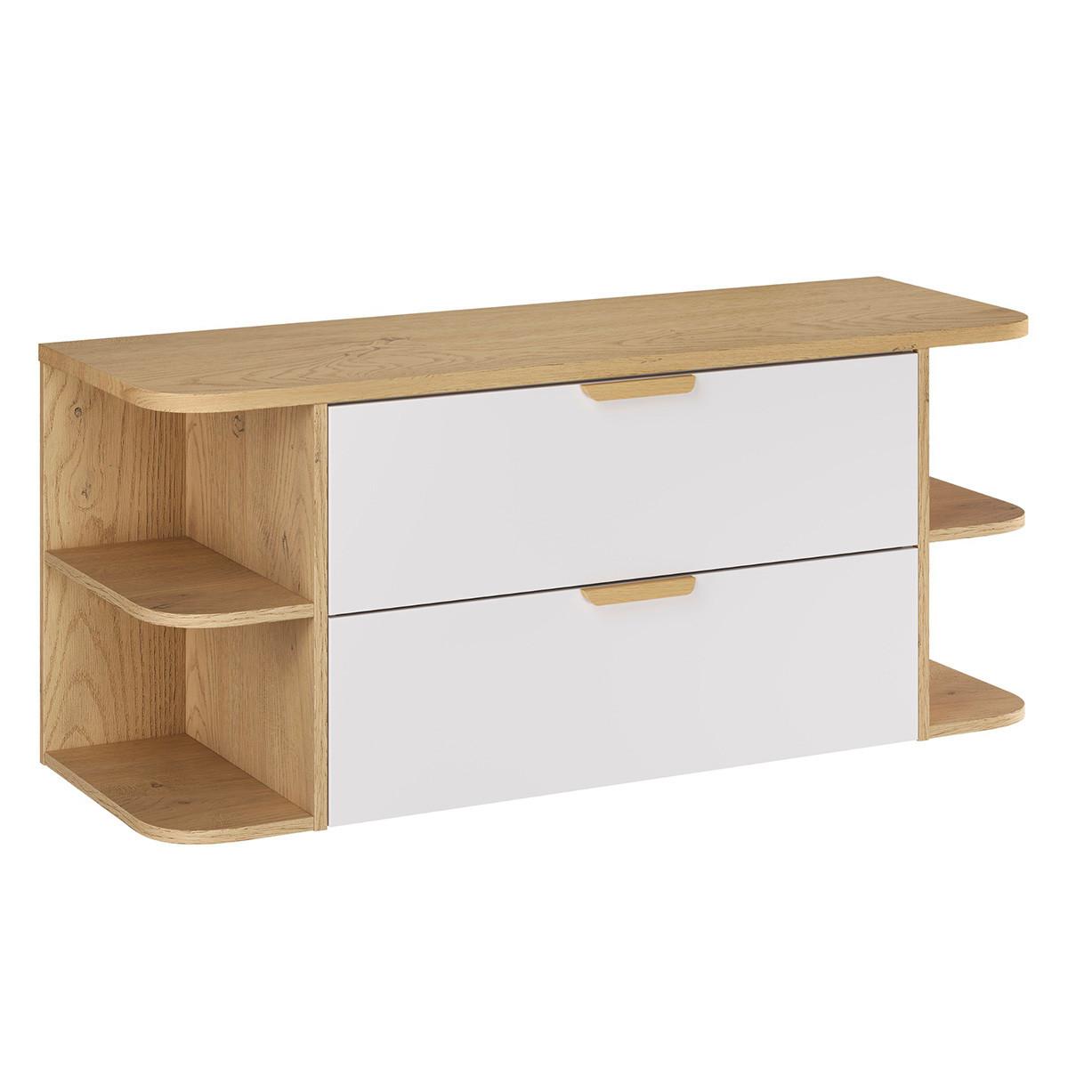 WASCHTISCHUNTERSCHRANK 120.4cm Oria 2er-Set Weiß - Weiß, Holzwerkstoff (120.4/50/45.8cm) - Petits-meubles