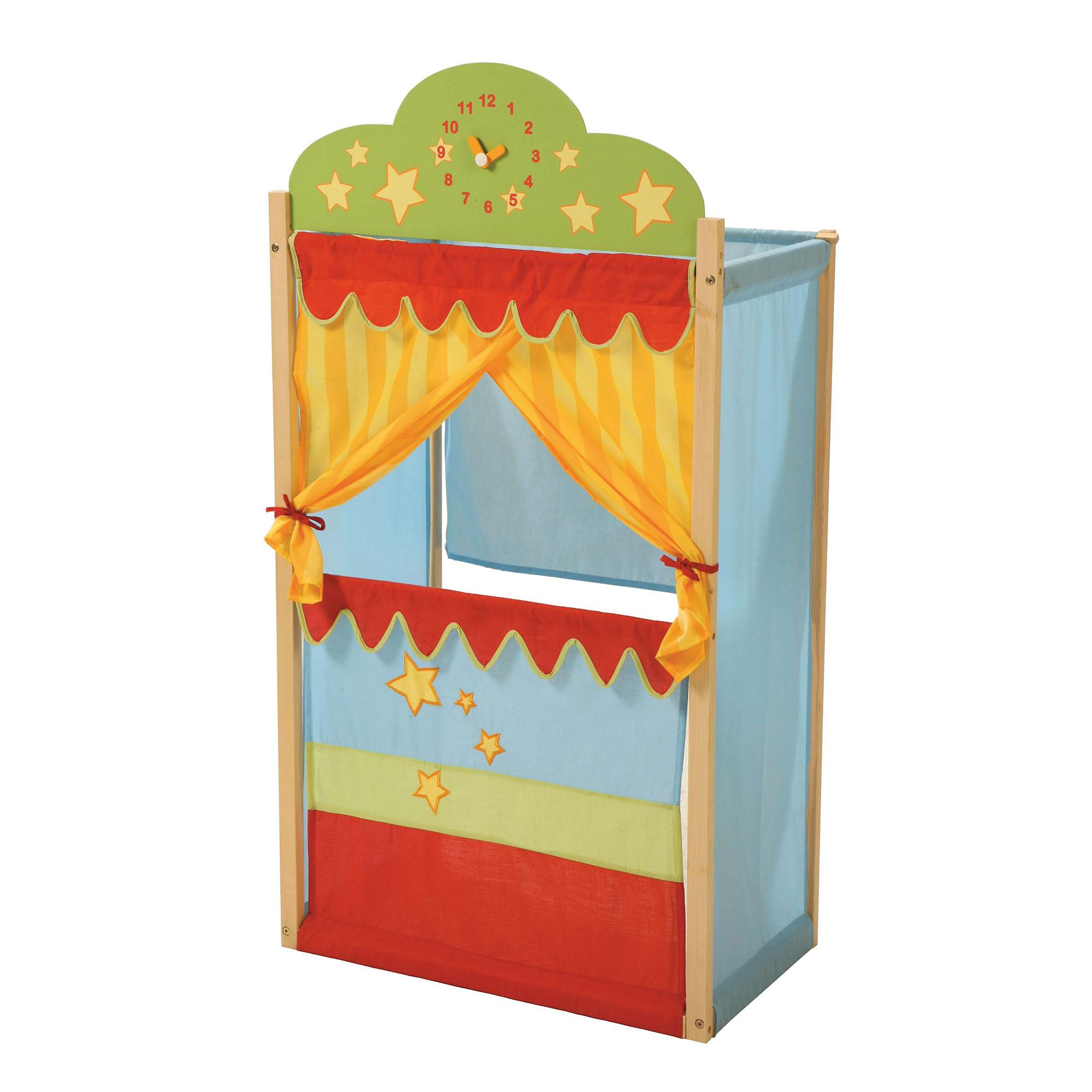 KASPERTHEATER mit Holzgestell - Multicolor, Holzwerkstoff (65.5/123.5/39cm) - Roba