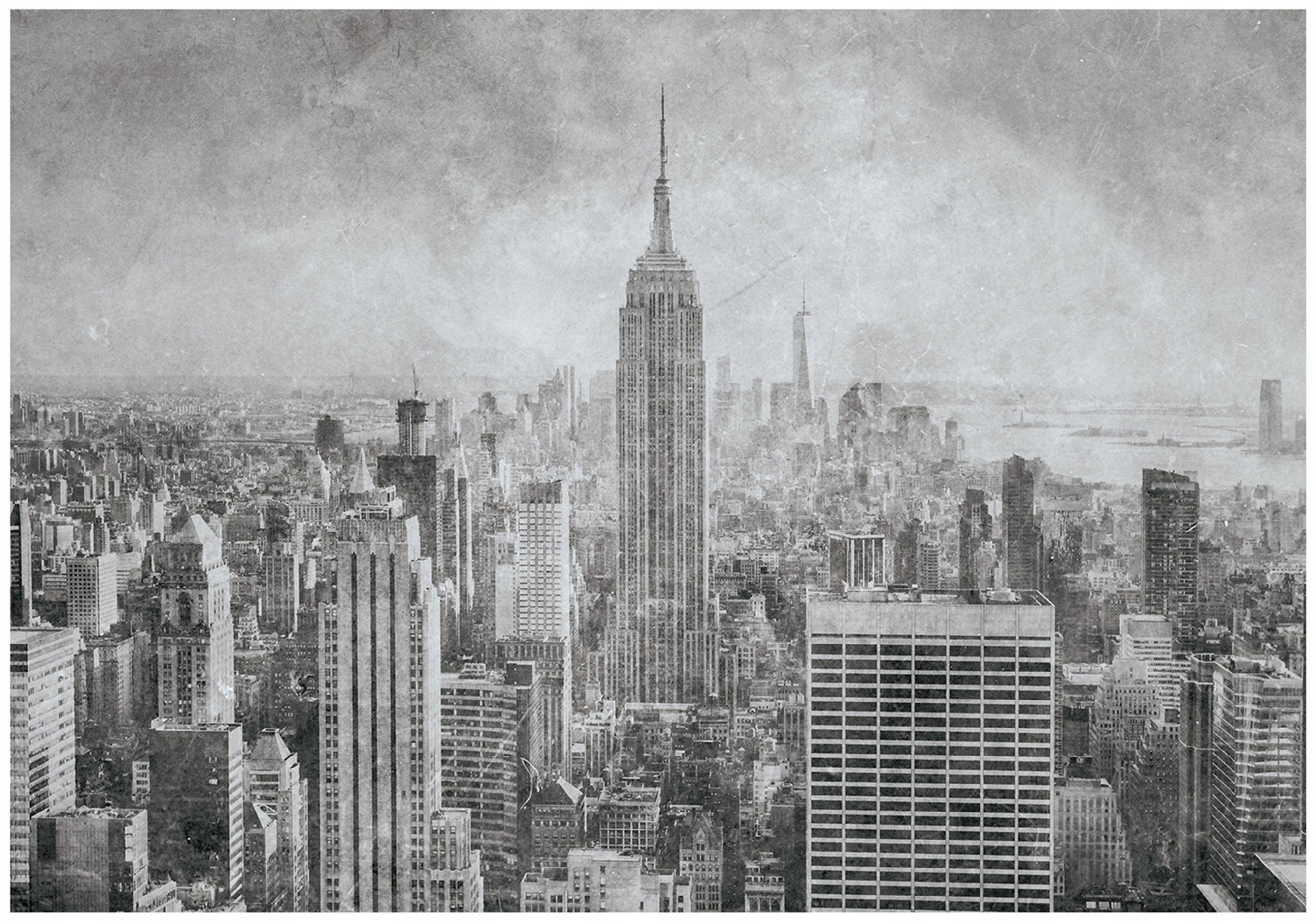 FOTOTAPETE Stadt New York Grau 368x254 cm - Multicolor, Textil (368/254cm) - Wallarena