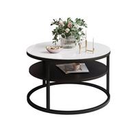 COUCHTISCH CIRI SLIM GLASS mit Regal - Schwarz/Weiß, Glas (60/60/41cm) - Lookway