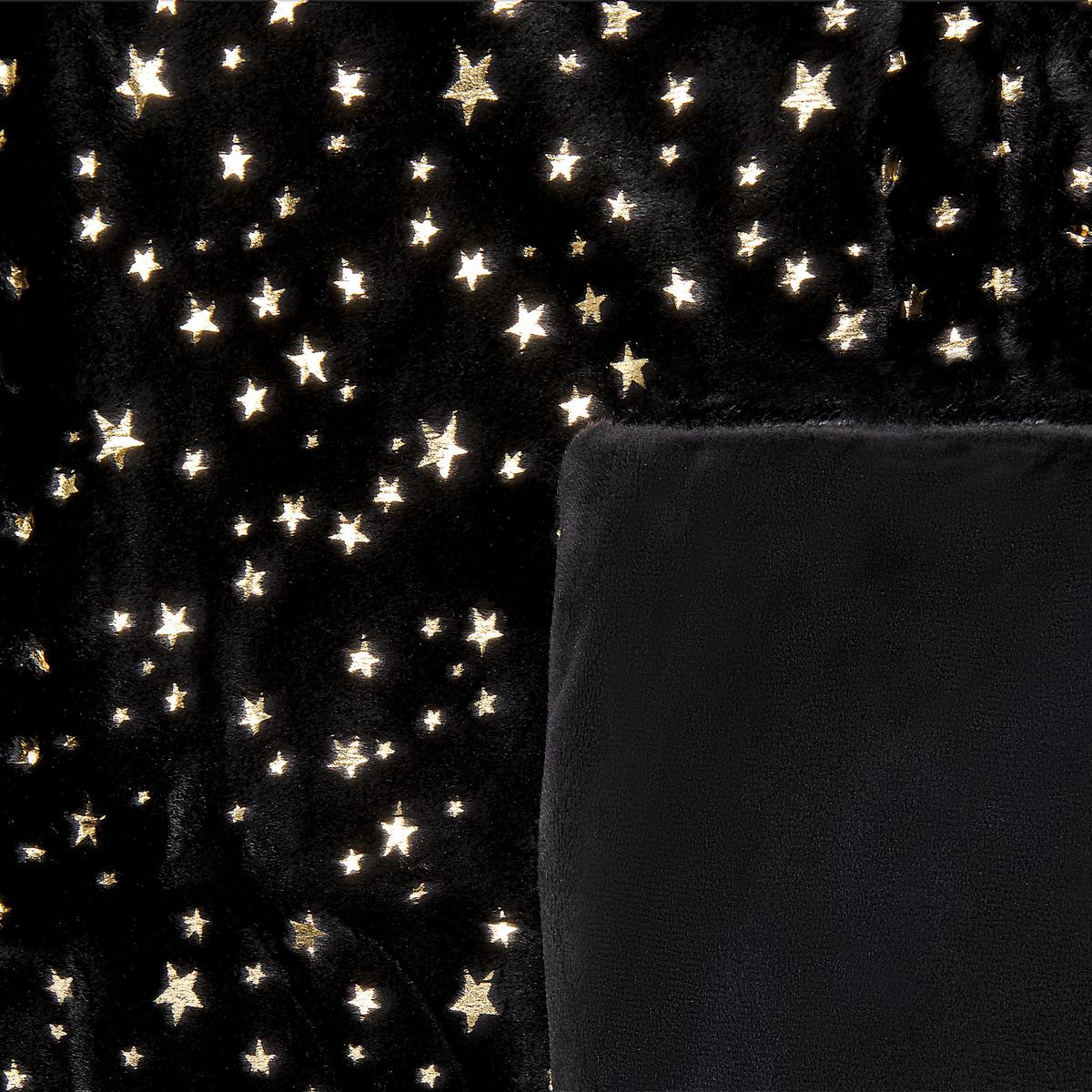 DECKE Schwarz Alazeya 130/180 cm - Schwarz, Textil (130/180cm) - Beliani