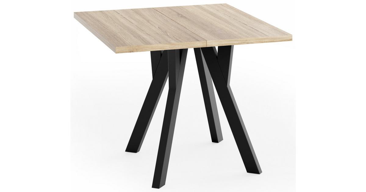 WFL GROUP TISCH Clover, Quadratisch, Ausziehbar, mit Schwarzen ...