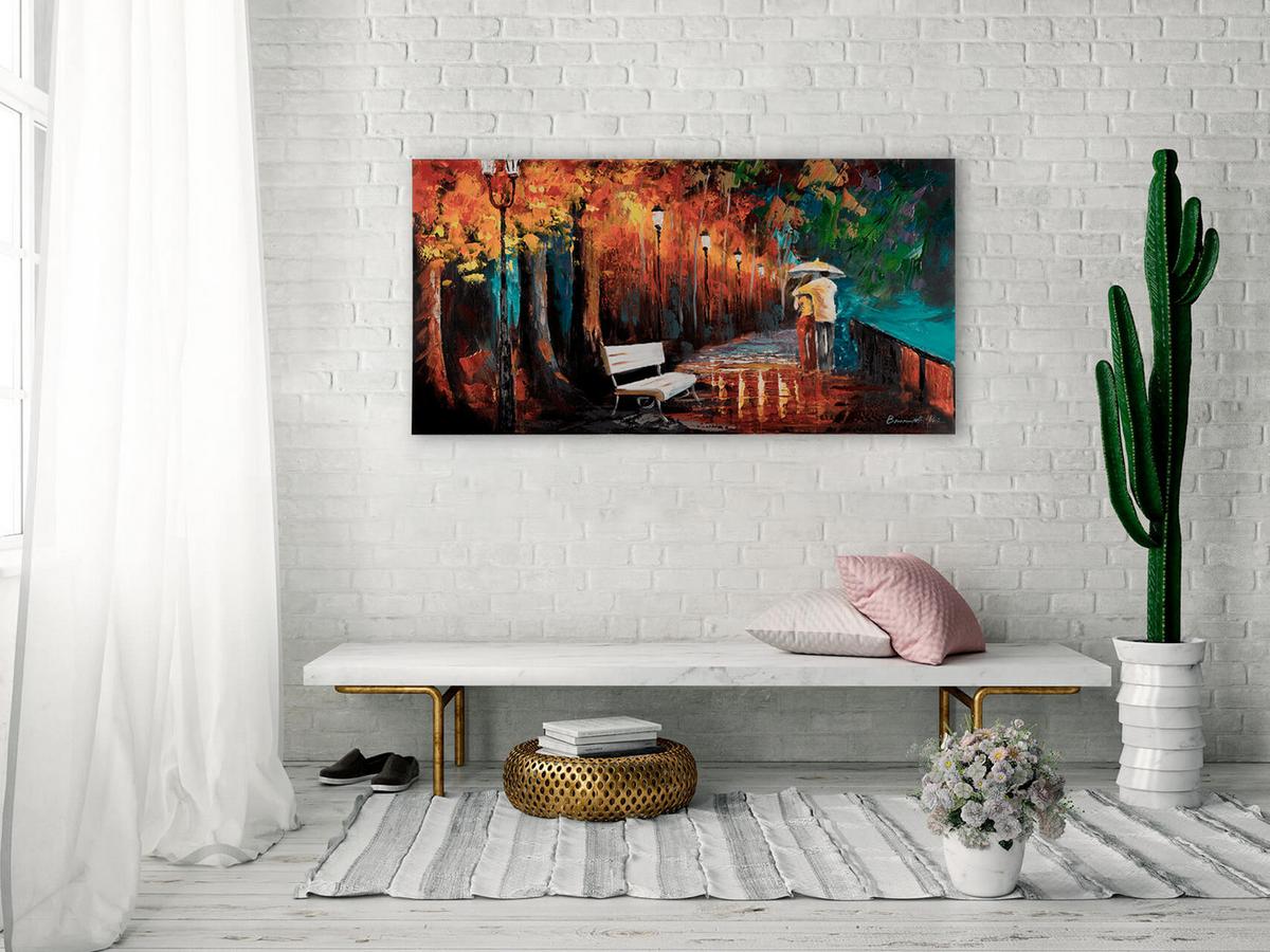 ACRYLBILD HANDGEMALT 120/60 cm - Multicolor/Schwarz, Holz/Textil (120/60cm) - KUNSTLOFT