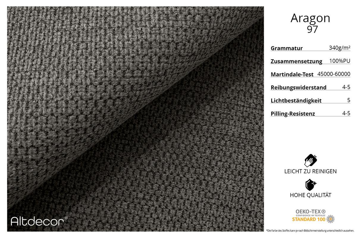 WOHNLANDSCHAFT mit Schlaffunktion ESKAR-U2-464x176x72cm Grau - Taupe/Grau, Holzwerkstoff/Kunststoff (176/72/464cm) - ALTDECOR
