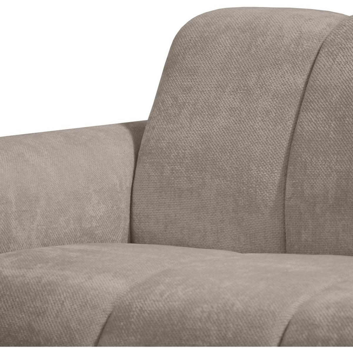 ECKSOFA Volare Mini ohne Schlaffunktion cappuccino links, Storm-Stoff - Schwarz/Cappuccino, Textil/Metall (256/165cm) - Beautysofa