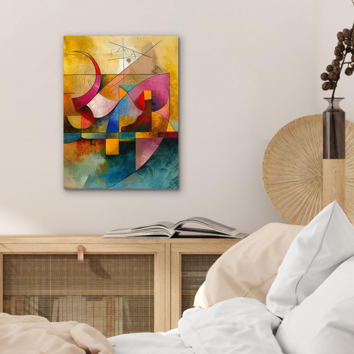 METALLBILD Kunst - Abstrakt - Modern 30x40 cm - Gelb, Metall (30/40cm) - MuchoWow
