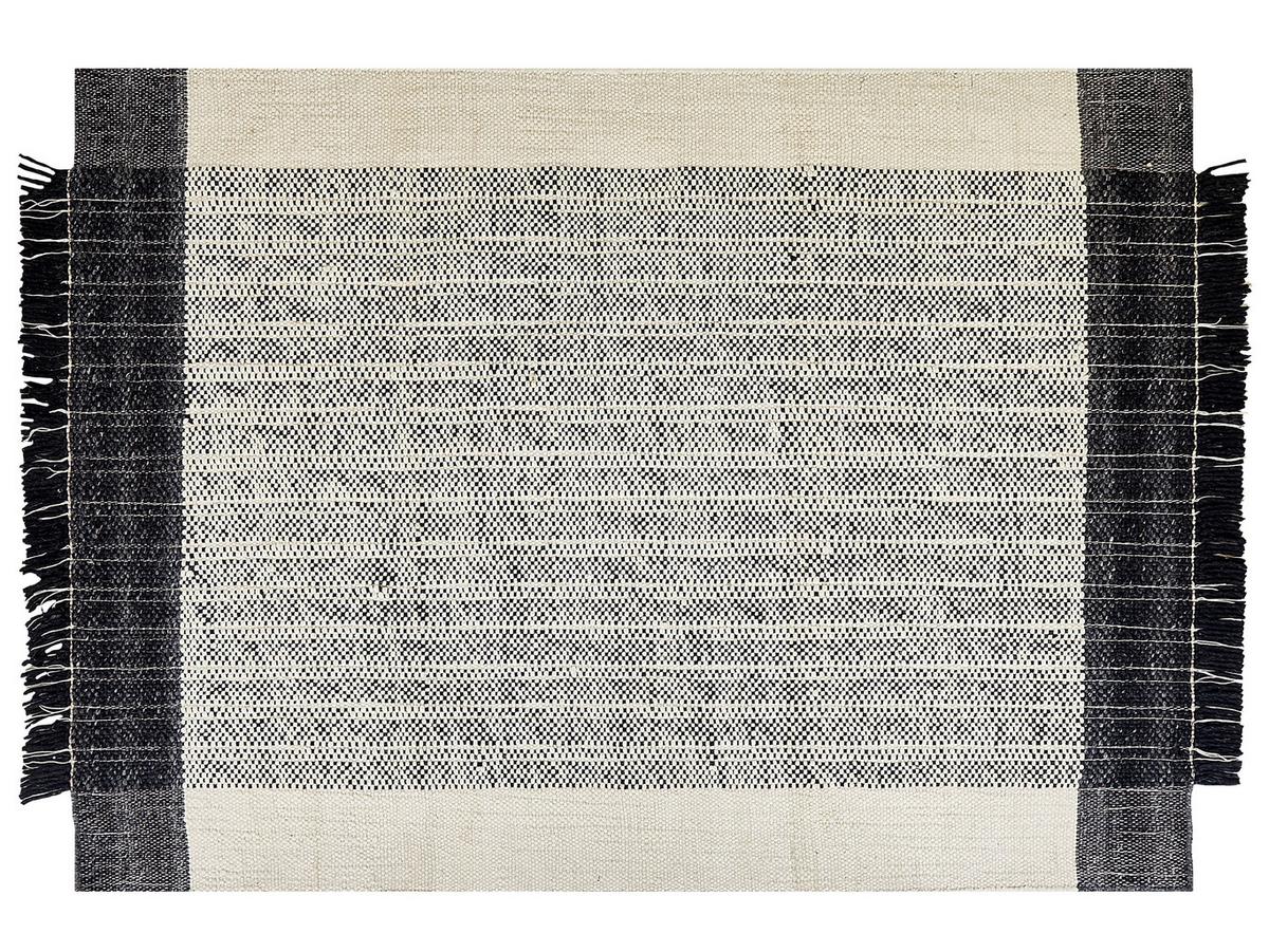 TEPPICH geflochten Ketenli 230/160 cm - Weiß, Textil (160/230cm) - Beliani