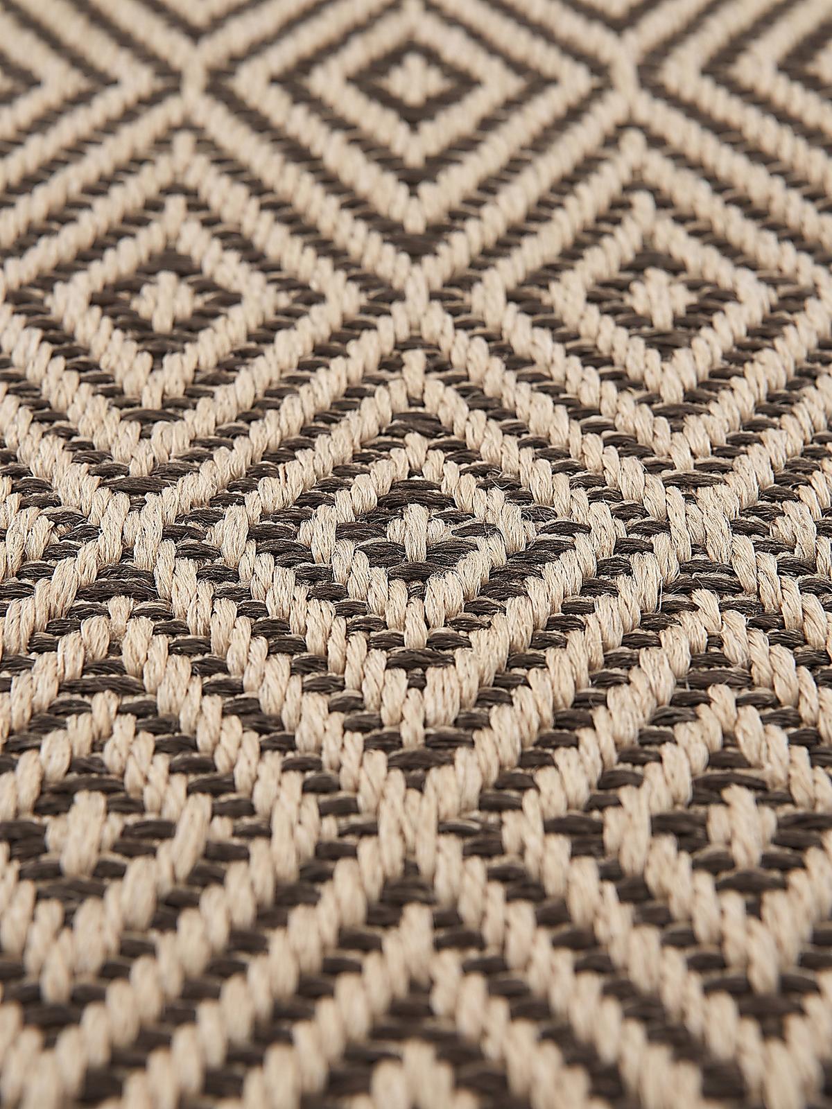 FLACHWEBTEPPICH Karo CORDEV Polypropylen Natur 120 x 170 cm - Beige, Textil (120/170cm) - KADIMA DESIGN