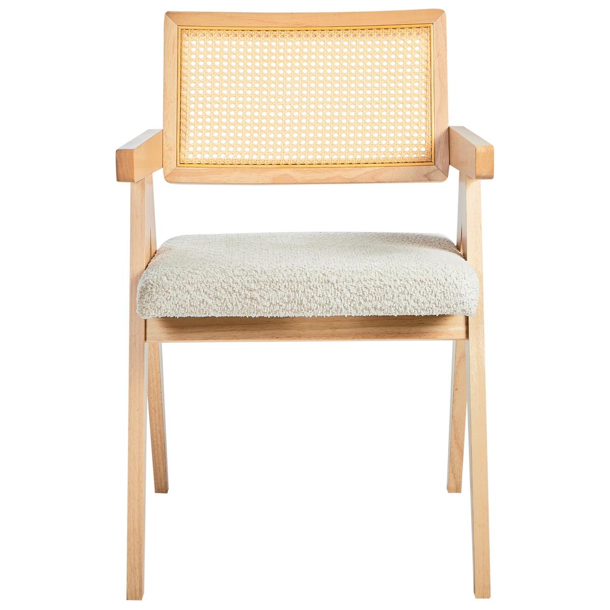 ESSZIMMERSTUHL 2er-Set Hellbeige Ava - Beige/Braun, Holz (55/85/62cm) - Beliani