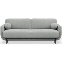 SCHLAFSOFA Ovals Hellgrau - Hellgrau/Schwarz, Textil/Metall (236/95/96cm) - Selsey