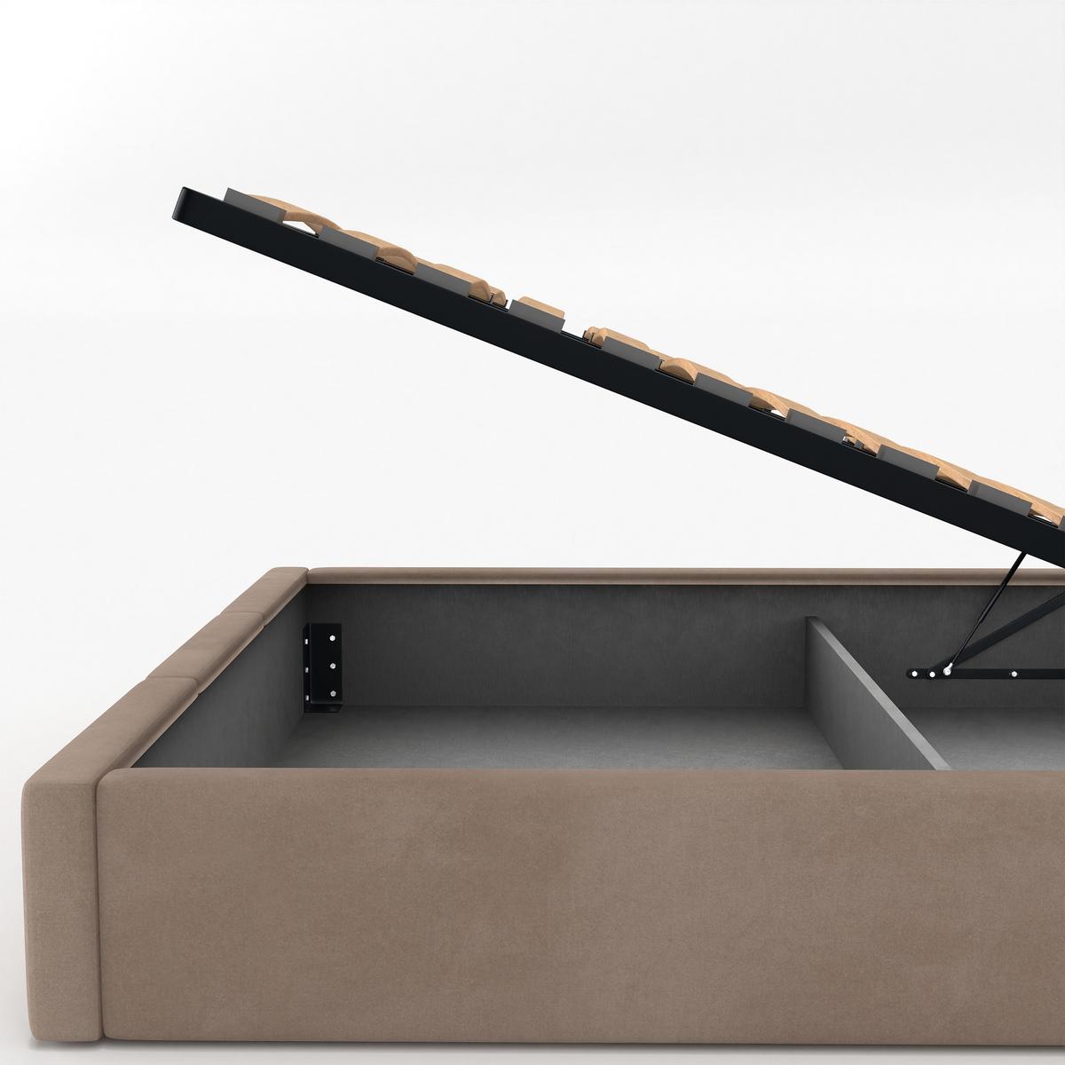 POLSTERBETT für Schlafzimmer Bett mit Stauraum Beige 90x200 - Beige, Holzwerkstoff/Metall (90/200cm) - Muralo