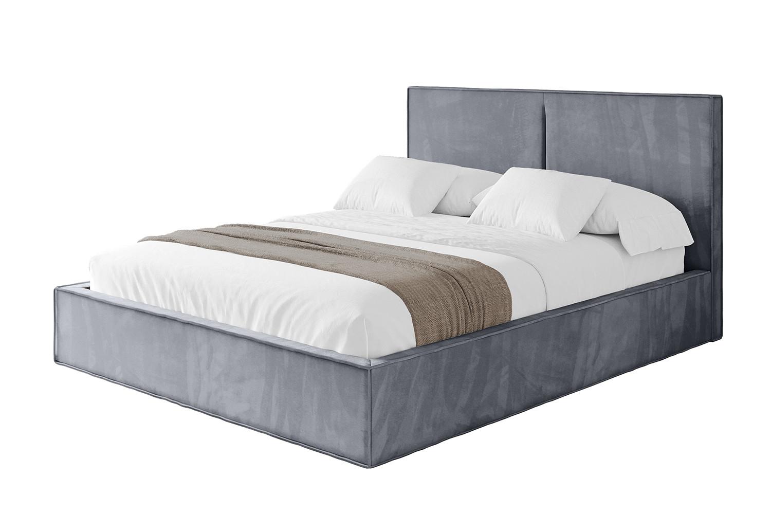 POLSTERBETT mit Bettkasten und Lattenrost, Boxbett ohne Matratze - EMMI 180x200 Grau - Grau, Holzwerkstoff/Textil (180/200cm) - ALTDECOR
