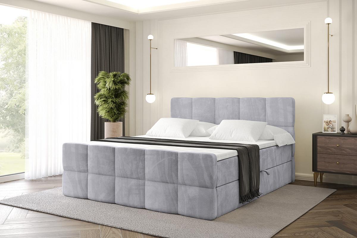 BOXBETT mit Matratze und Lattenrost - LIRO-Z - 140x200 - Grau Monolith - Grau, Holzwerkstoff (140/200cm) - ALTDECOR