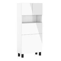 SCHREIBTISCH Weiß Hochglanz 80/175/92 - Weiß Hochglanz, Holzwerkstoff (90/50/175cm) - RAUMHIRSCH FURNITURE