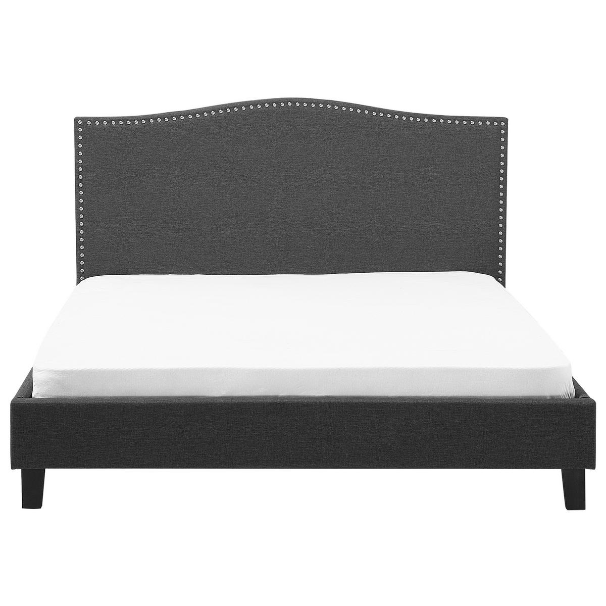 POLSTERBETT 180/200cm Dunkelgrau Montpellier - Dunkelgrau, Textil (180/200cm) - Beliani
