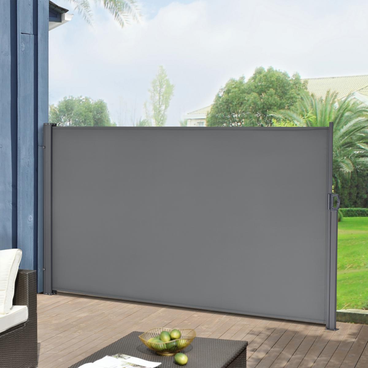 SEITENMARKISE Mulhacén - Grau, Textil (300/160cm) - pro.tec