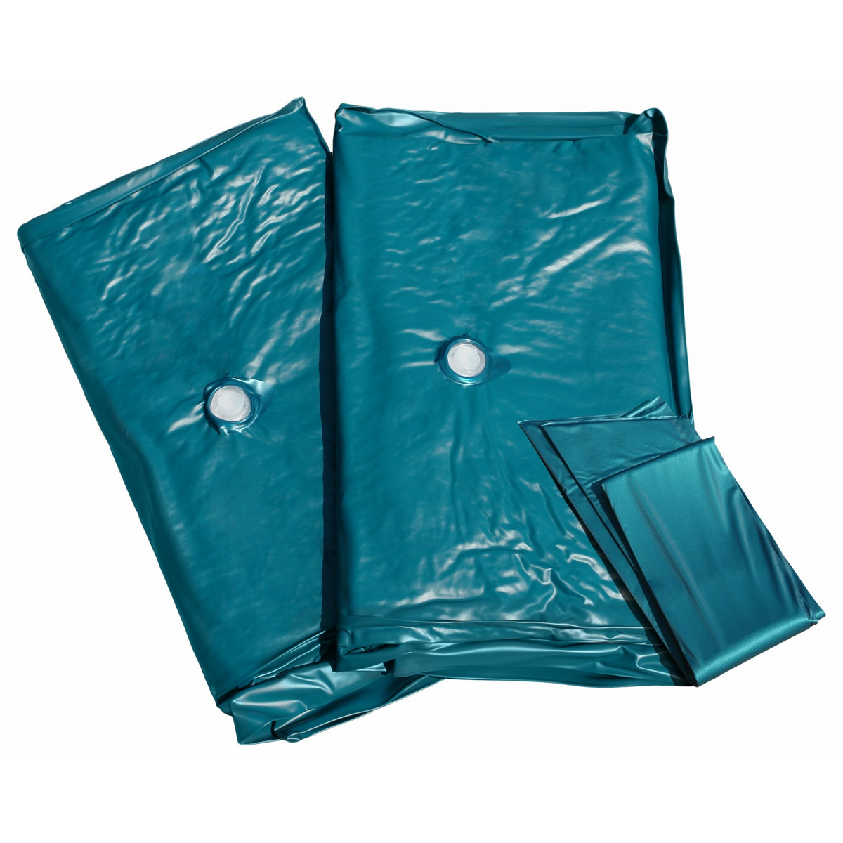 WASSERBETTMATRATZE Leicht beruhigt 180/200/20 cm Dual - Blau, Textil (180/200cm) - Beliani