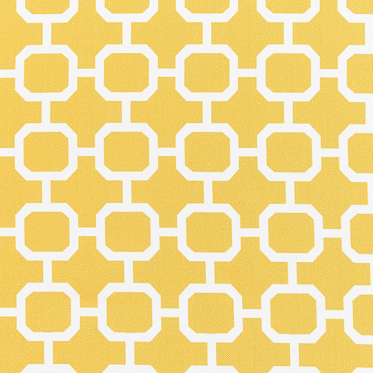 GARTENSTUHLKISSEN 2er-Set Gelb 37/34 cm Terni - Gelb/Weiß, Textil (37/5/34cm) - Beliani
