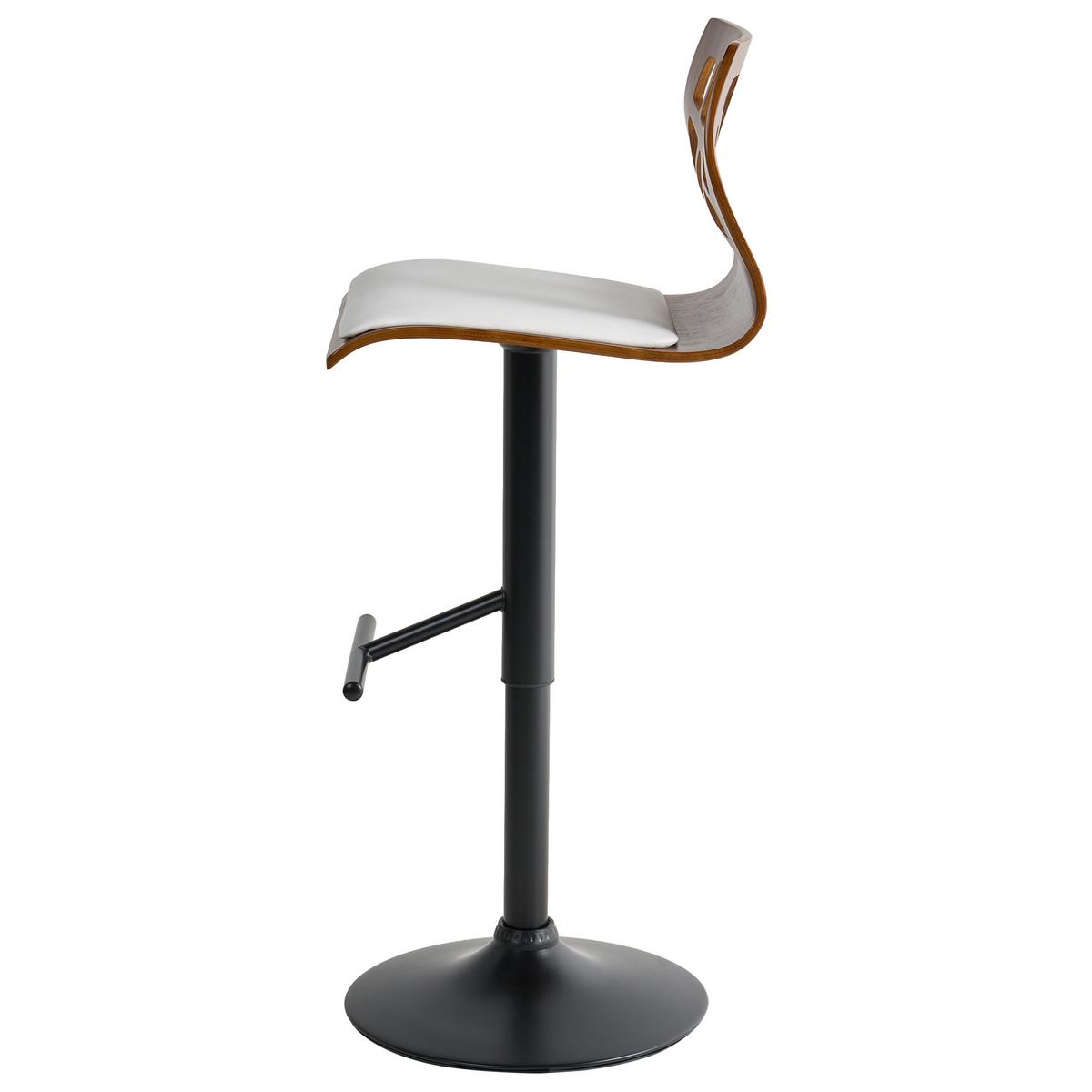 BARSTUHL 2er-Set Kunstleder Weiß/Schwarz Petersburg - Braun, Holzwerkstoff (42/95/42cm) - Beliani