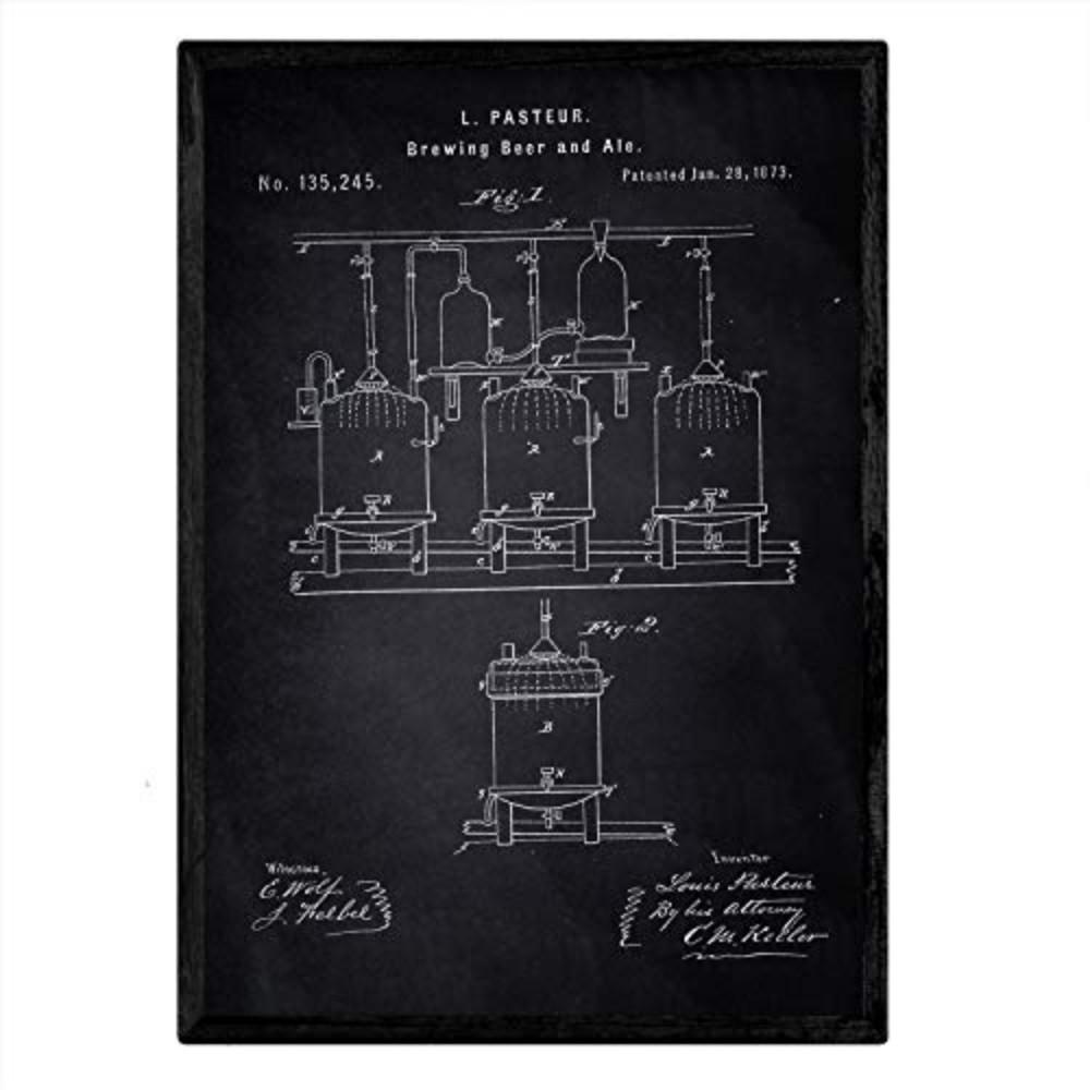 POSTER Patent Brauen A3 Rahmenlos - Schwarz, Papier (29.7/5/42cm) - Nacnic