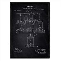 POSTER Patent Brauen A3 Rahmenlos - Schwarz, Papier (29.7/5/42cm) - Nacnic