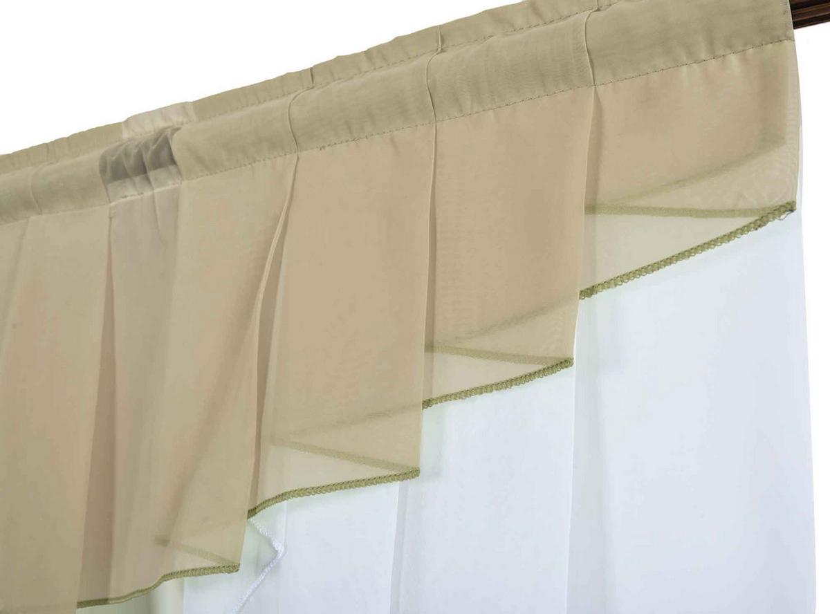 SCHEIBENGARDINE MEIßEN 100x100 cm Sand - Sandfarben, Textil (100/100cm) - Gardinenbox
