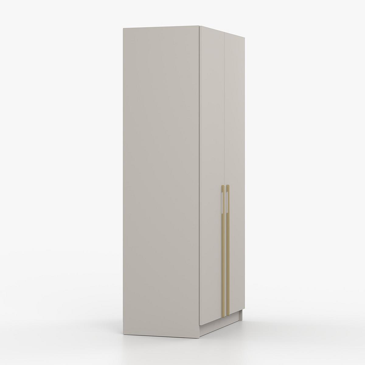 DREHTÜRENSCHRANK ROSA 2D 100/210/55, 2-türig, Kaschmir - Kaschmir/Goldfarben, Holzwerkstoff (100/210/55cm) - imoebel24