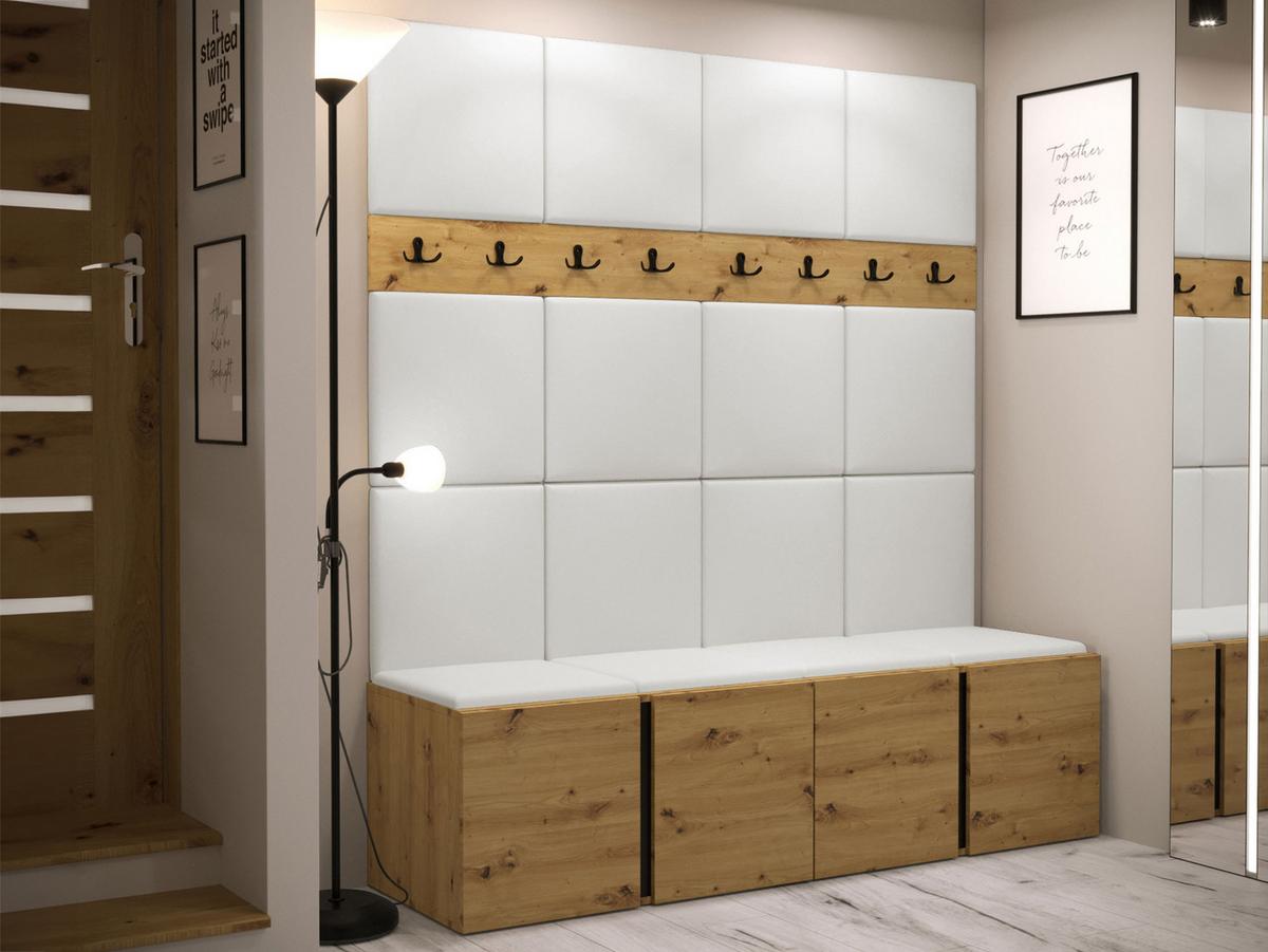 GARDEROBEN-SET Orion V - Eiche Artisan/Weiß, Holzwerkstoff/Kunststoff (168/186/46cm) - MIRJAN24