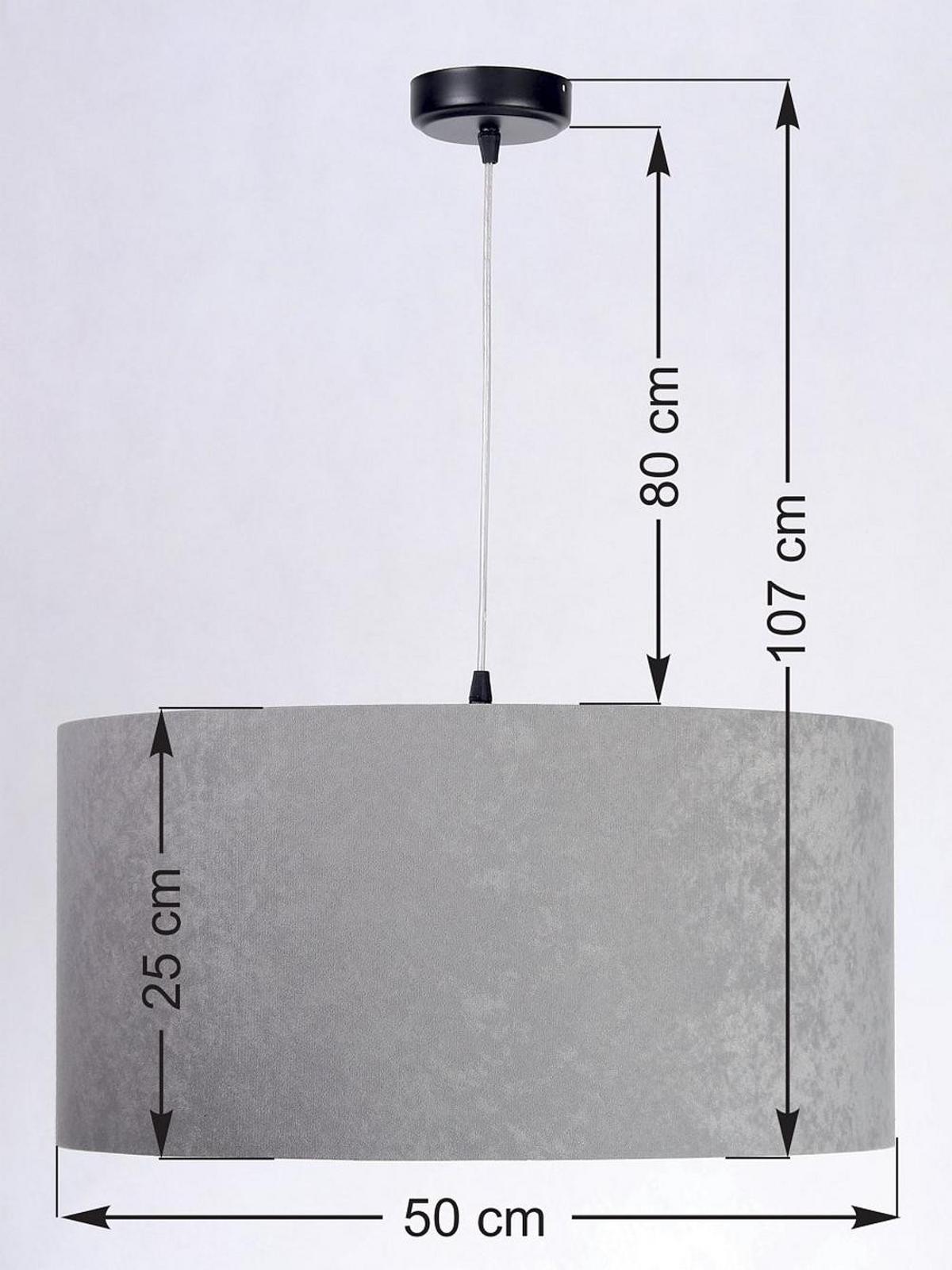 HÄNGELEUCHTE Grau 50/25 cm - Pink/Grau, Kunststoff (50/0.8/25cm) - ONZENO