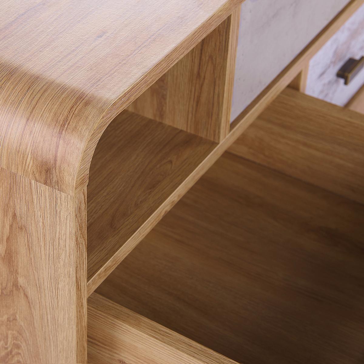 SIDEBOARD Hellbraun Kyle - Braun, Holzwerkstoff (80/87/40cm) - Beliani
