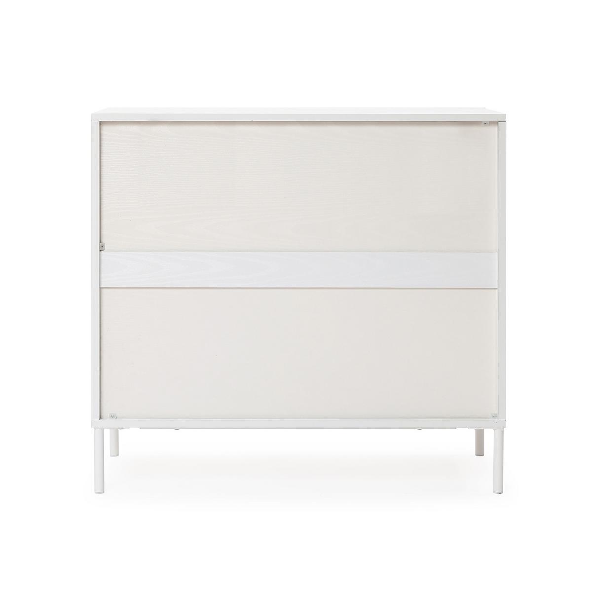 KOMMODE Holz mit 3 Schubladen, Weiß, 80 × 40 × 75 cm - Weiß, Holzwerkstoff/Metall (80/75/40cm) - Hometopia