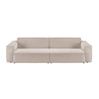 SOFA SAMU Beige Cord - Beige/Schwarz, Textil (236/72/106cm) - KAWOLA