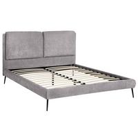 POLSTERBETT Nuit, Doppelbett 160x200 cm ohne Matratze, Chenille-Stoff, Grau - Grau, Textil (160/200cm) - Beautysofa