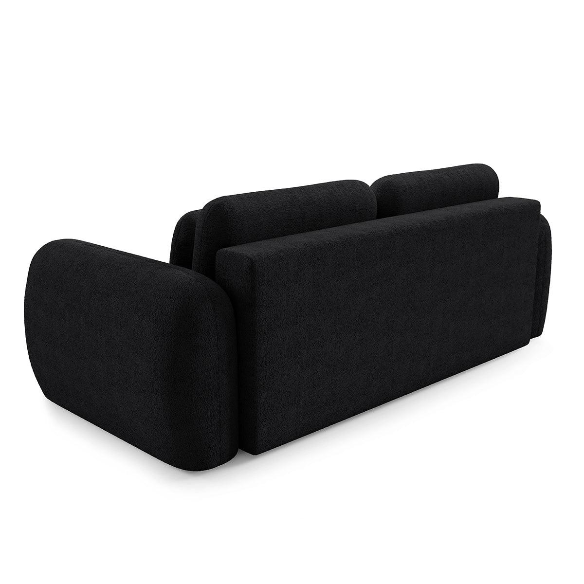 SOFA Cesar 3 Sitzplätze Schwarz - Schwarz, Holz (266/95/110cm) - Petits-meubles
