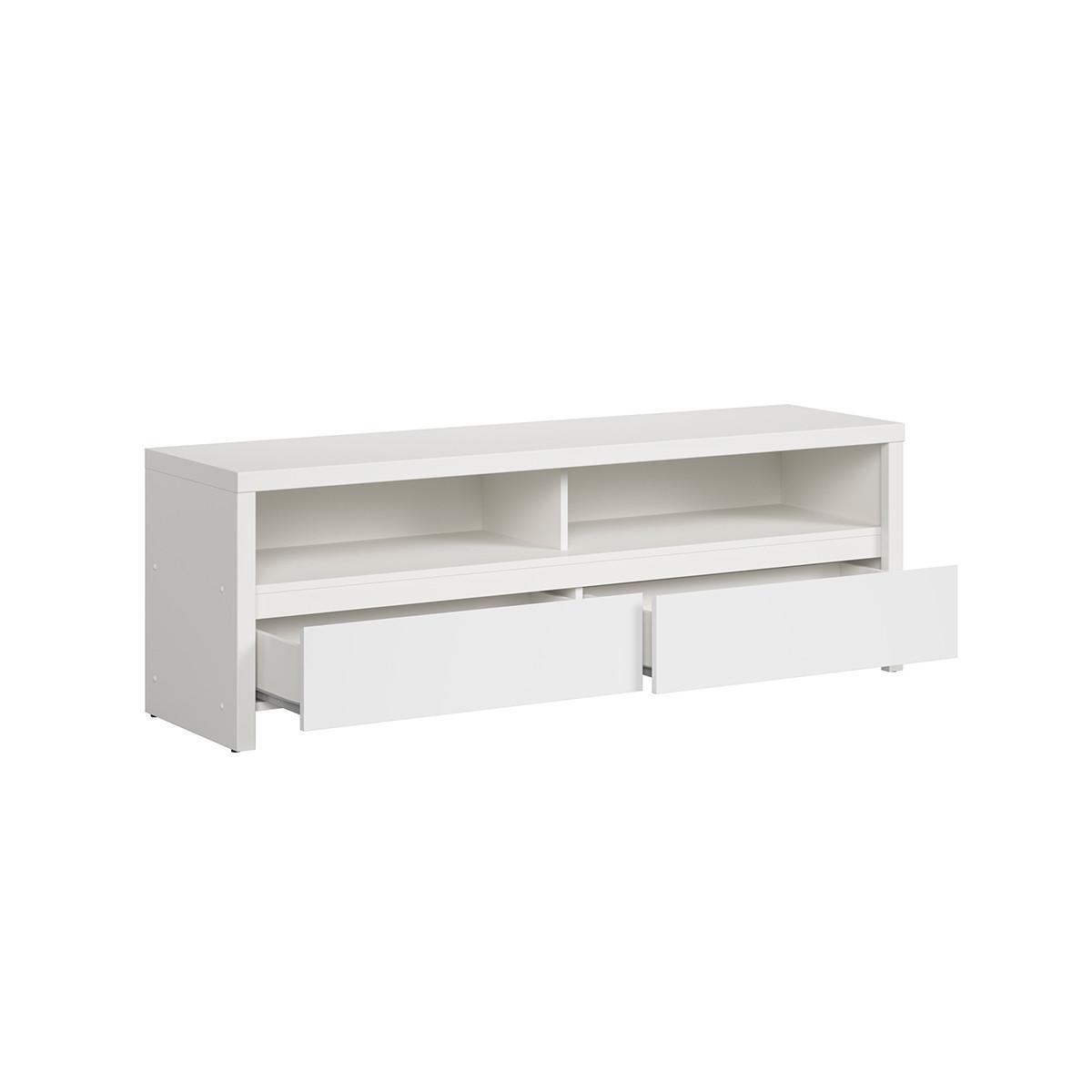 TV-MÖBEL Soren Weiß matt - Weiß, Holzwerkstoff (143.5/48.5/40.5cm) - Petits-meubles