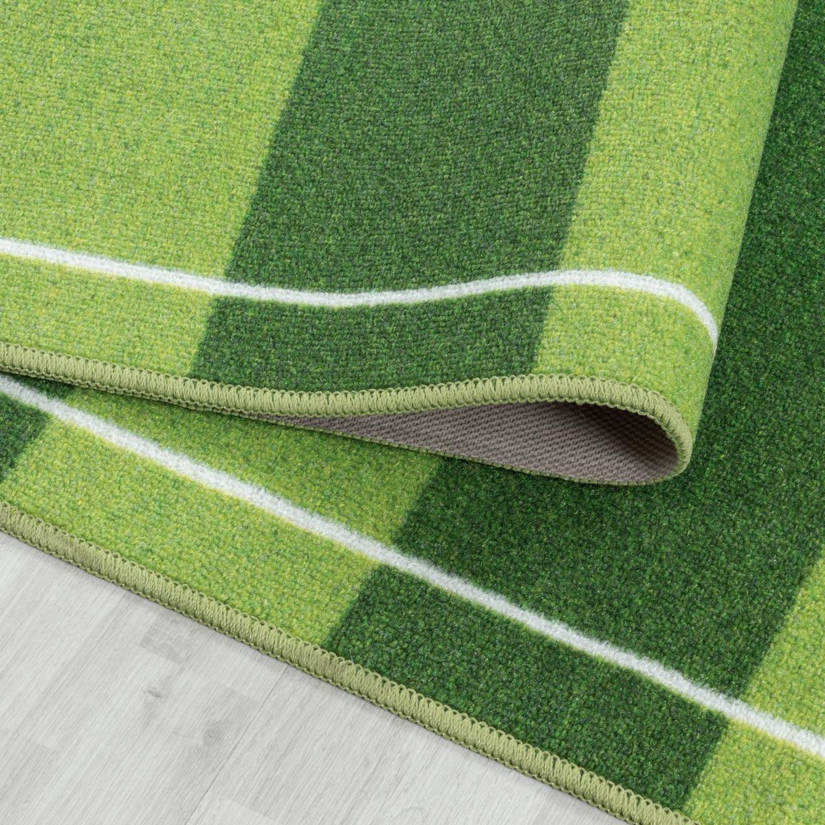 KINDERTEPPICH TRAUN, mit Fußballfeld-Motiv, Grün, 140 x 200 cm - Grün, Textil (200/140cm) - KADIMA DESIGN