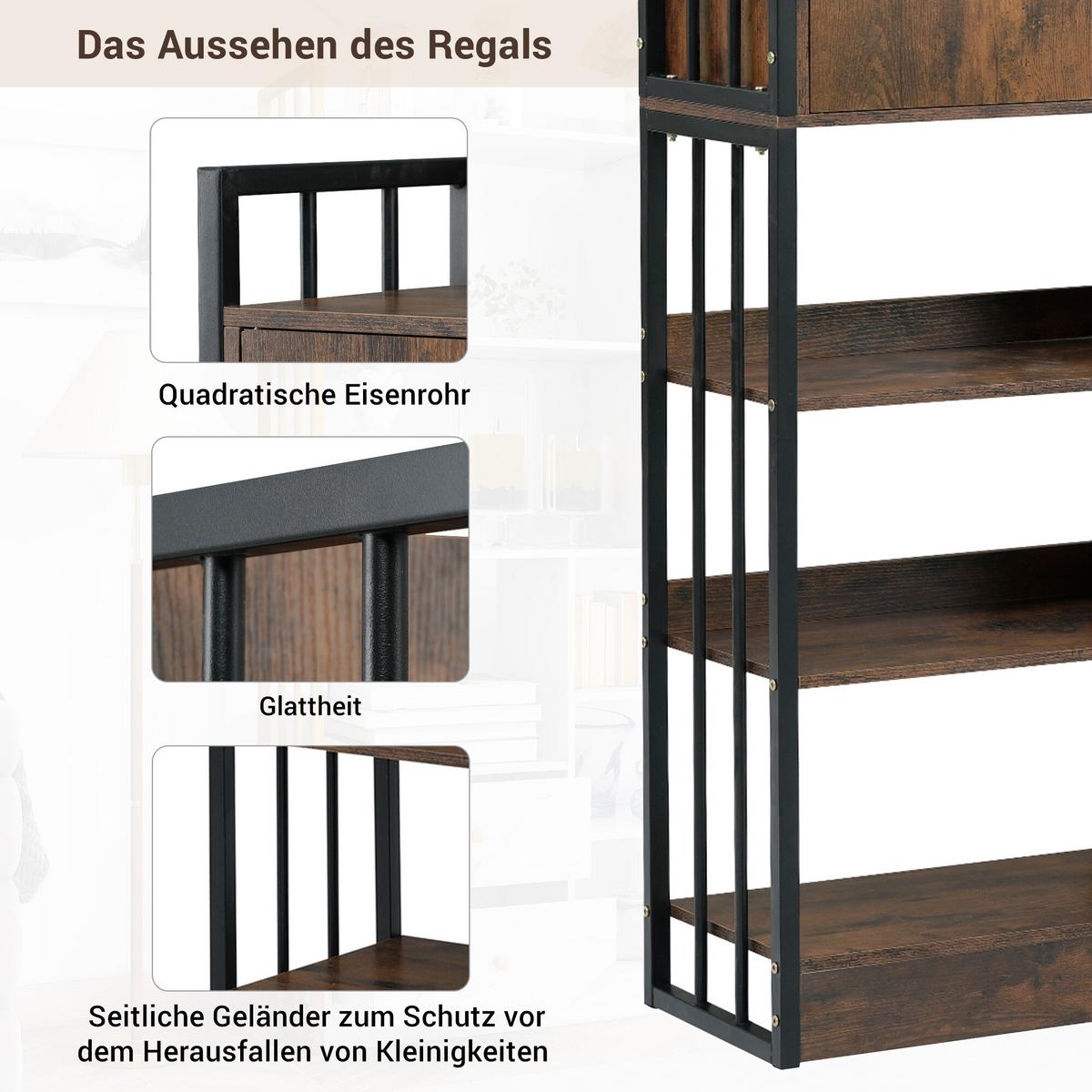 BÜCHERREGAL Braun 100-30-173,5 cm - Braun, Holzwerkstoff (30/173.5/100cm) - Urban Meuble