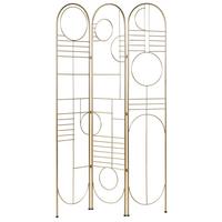 RAUMTEILER 3-teilig Gold 100 cm 170 cm Turania - Goldfarben, Metall (100/170/1cm) - Beliani